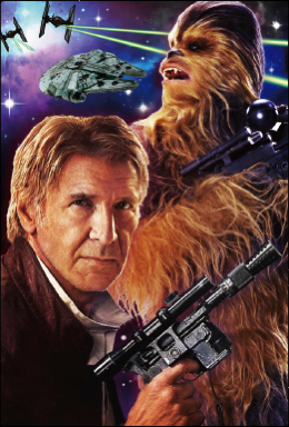 3Dポストカード スター・ウォーズ/フォースの覚醒 ハン・ソロ チューバッカ Long Time Buddies