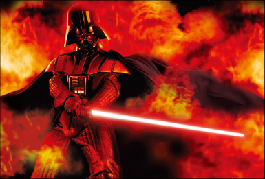 3Dポストカード スター・ウォーズ/フォースの覚醒 ダース・ベイダーDarth Vader on Fire