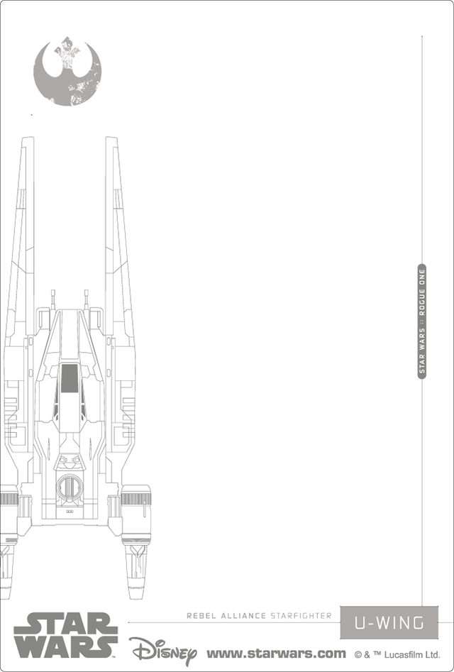 3Dポストカード Star Wars スター・ウォーズ ローグワン REBEL ALLIANCE 裏面