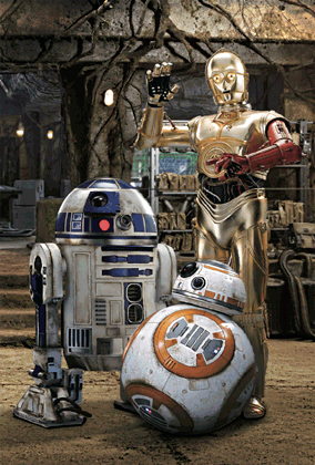 3Dポストカード スター・ウォーズ/フォースの覚醒 C-3PO R2-D2 BB-8 All-star Droids S3709