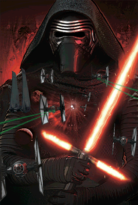 3Dポストカード スター・ウォーズ/フォースの覚醒 カイロ・レン the Attack of Kylo S3712