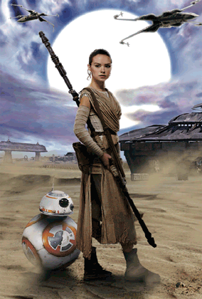 3Dポストカード スター・ウォーズ/フォースの覚醒 レイ BB-8 Encountering of Fate S3710