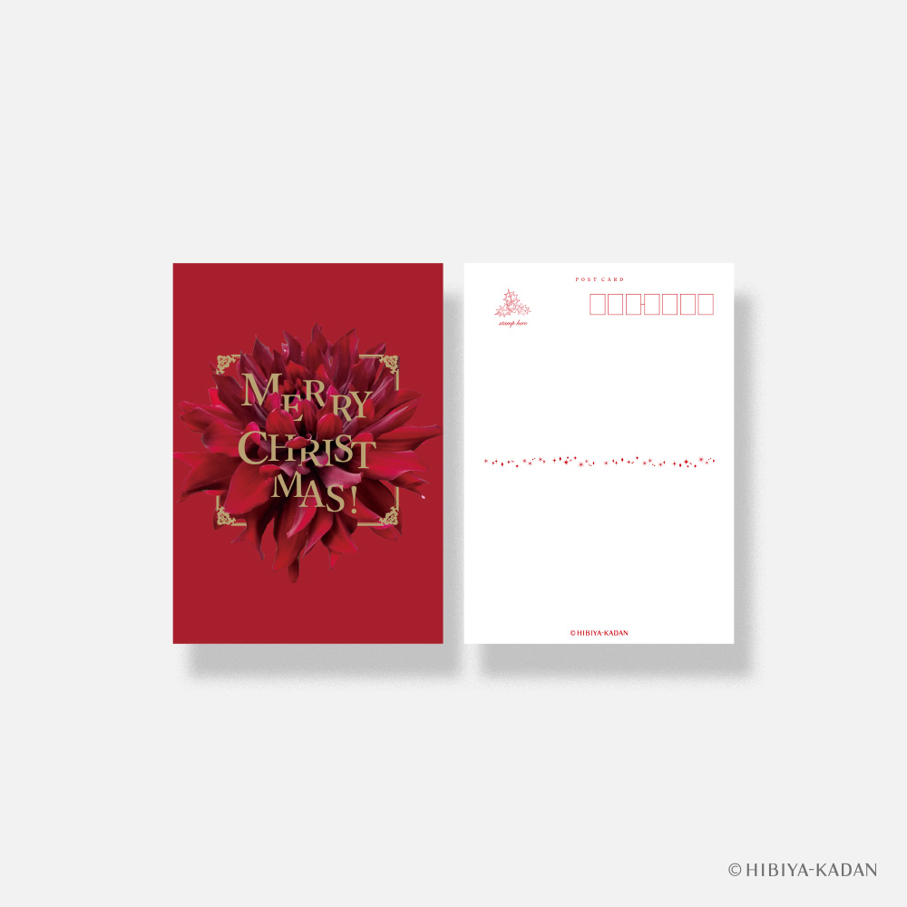 日比谷花壇 クリスマスカード typography-03 Dahlia