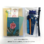 isshoni. ペンケース付ノートカバーPVC A5対応 クリア ブルー N1860