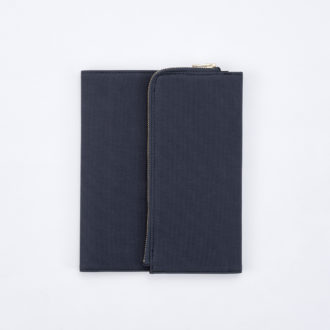isshoni. ペンケース付手帳ノートカバー帆布 B6 ネイビー N1876
