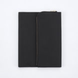 isshoni. ペンケース付手帳ノートカバー帆布 A5 ブラック N1881