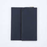 isshoni. ペンケース付手帳ノートカバー帆布 A5 ネイビー N1882