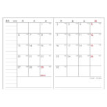 2026年4月始まり アポイント Appoint 大きな文字シリーズ A6 1ヶ月ブロック ブラック E8819