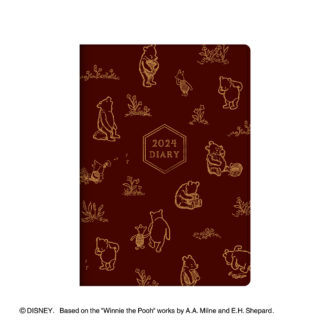 2024年1月始まり ディズニー Disney Diary B6 マンスリー プー ブラウン E6191