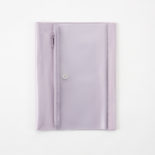isshoni.ペンケース付きノートカバーPVC A5 Rピンク N1935