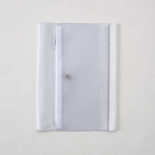 isshoni.ペンケース付きノートカバーPVC A5 Rホワイト N1938