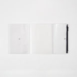 isshoni.ペンケース付きノートカバーPVC A5 R クリアベージュ N1942