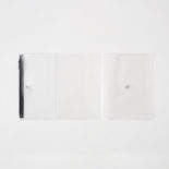 isshoni.ペンケース付きノートカバーPVC A5 R クリアベージュ N1942