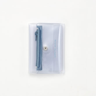 isshoni. カードファイル PVC Rクリアブルー　N1949