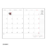 2024年1月始まり ディズニー Disney Diary B6 ウィークリー クラシックミッキー E6197