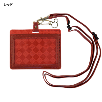 おとなのディズニー IDカードホルダー レッド N1500