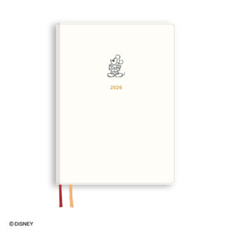2026年1月始まり ディズニー Disney Diary B6 ウィークリー ミッキーホワイト E6205