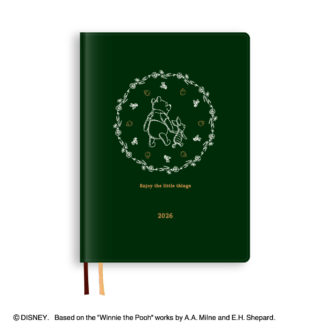 2026年1月始まり ディズニー Disney Diary B6 ウィークリー プー グリーン E6211