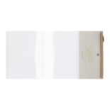 isshoni.ペンケース付きノートカバーPVC A5 2025巳 WH N6022