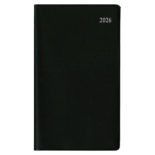 2025年9月始まり ダイアリー 薄型 1ヶ月ブロック 手帳サイズ ブラック E2320