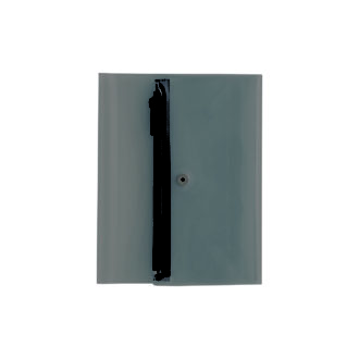 isshoni.ケース付ノートカバーPVC A6 スモークブラック N6169