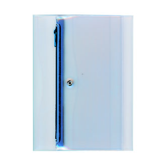 isshoni.ケース付ノートカバーPVC A5 ｸﾘｱﾌﾞﾙｰ N6178