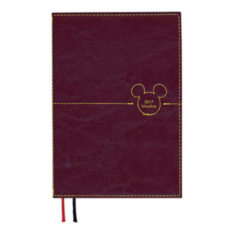2017年1月始まり ディズニー Disney Diary ステッチワークミッキー 見開き1週間 A6 パープル E6086
