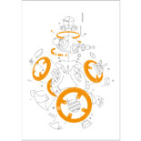 スター・ウォーズ エピソード8/最後のジェダイ メモ A7 EngineeringDrawing BB-8