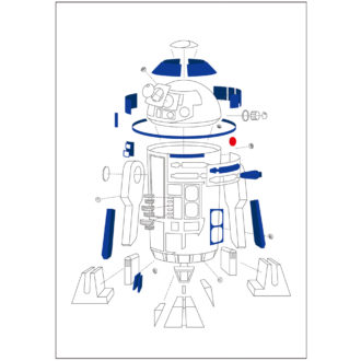 スター・ウォーズ エピソード8/最後のジェダイ メモ A7 EngineeringDrawing R2-D2