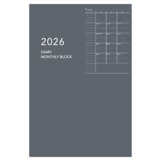 2026年1月始まり アポイント Appoint E8146 1ヶ月ブロック 薄型 A6対応 グレー