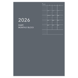 2026年1月始まり アポイント Appoint E8150 1ヶ月ブロック 薄型 A5対応 グレー