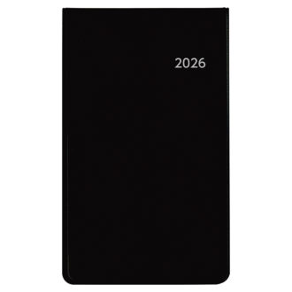 2026年1月始まり アポイント Appoint 大きな文字シリーズ 1ヶ月ホリゾンタル 縦開き 薄型 手帳(ミニ)サイズ ブラック E8302