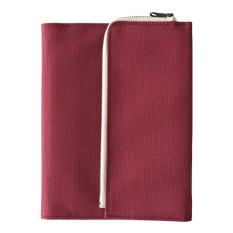 isshoni. ペンケース付手帳カバー B6 DEEP RED N1841