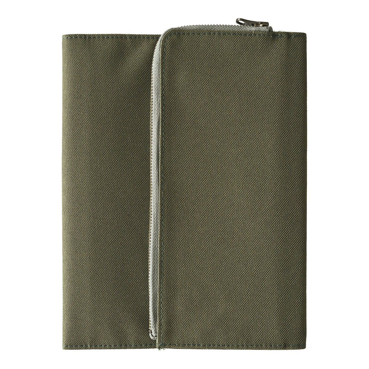 isshoni. ペンケース付手帳・ノートカバー A5 KHAKI