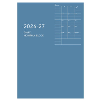 2026年4月始まり アポイント Appoint E9327 1ヶ月ブロック 薄型 A5対応 ブルー
