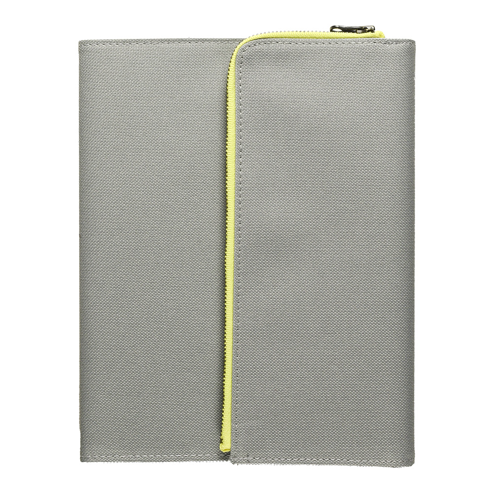 isshoni. ペンケース付手帳・ノートカバー A5 GRAY