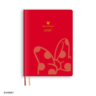 2026年1月始まり ディズニー Disney Diary B6 ウィークリー ミニー レッド E6161